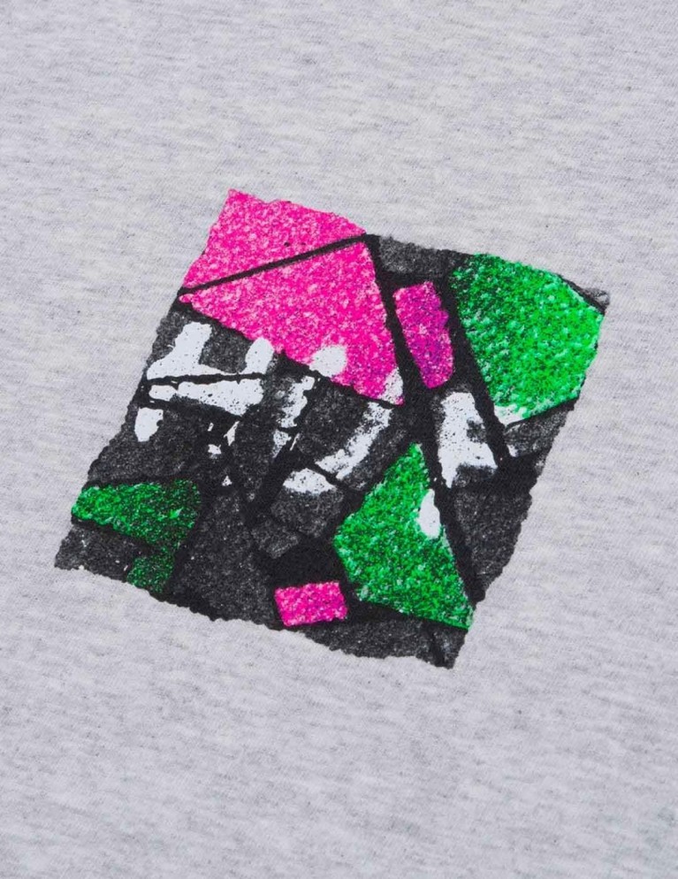 T-shirt HUF get a grip tee athletic grey